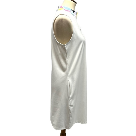 Tommy Bahama Golf White Quarter Zip Printed Stand Collar Casual Dress Large - Picture 7 of 10
